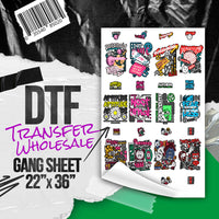 alt="DTF gang sheet ready for heat press – upload your own artwork"