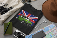 British Racing Spirit: Mini Cooper Enthusiast Tee with England Flag!