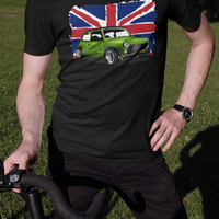 British Racing Spirit: Mini Cooper Enthusiast Tee with England Flag!