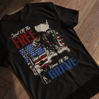 Patriot Glory Tee: Land of the Free, Home Of The Brave