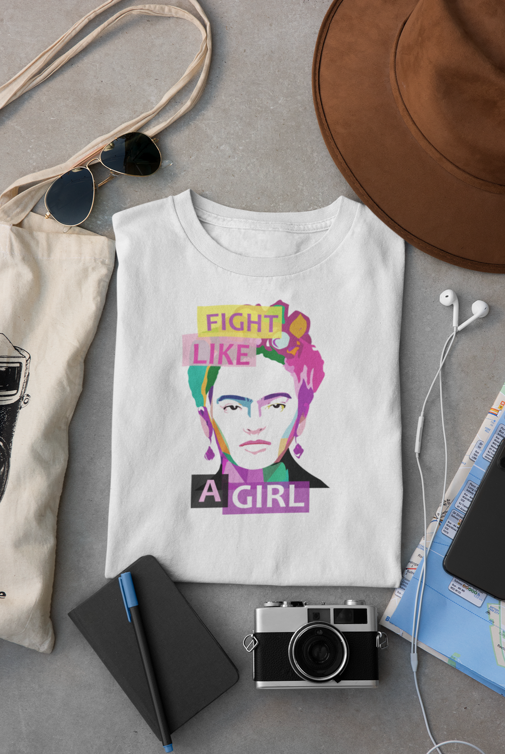 Frida Kahlo Fight Like a Girl T-shirt